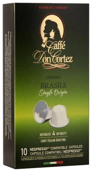 Капсулы для кофеварок Don cortez brasile 10 капсул капсулы nespresso capriccio 10шт 7413 50