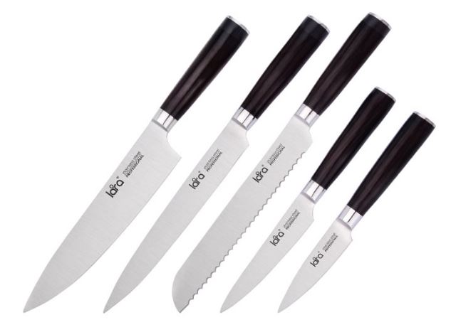Набор ножей Lara Lr05-58 6пр На Магнитной Подставке, цвет черный