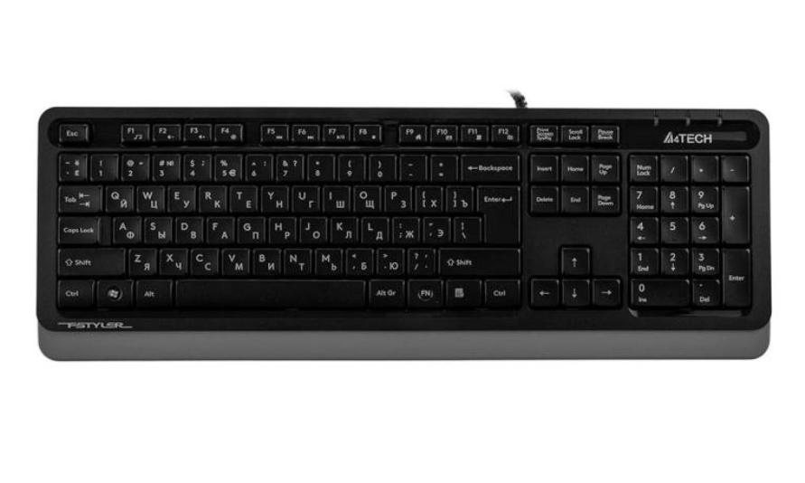 Клавиатура проводная A4tech a4tech fstyler fk10 черный/серый (fk10 grey) a4tech fstyler fk10 черный/серый (fk10 grey) - фото 1
