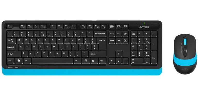 Клавиатура+мышь A4tech a4tech fstyler fg1010 черный/синий (fg1010 blue) a4tech fstyler fg1010 черный/синий (fg1010 blue) - фото 1