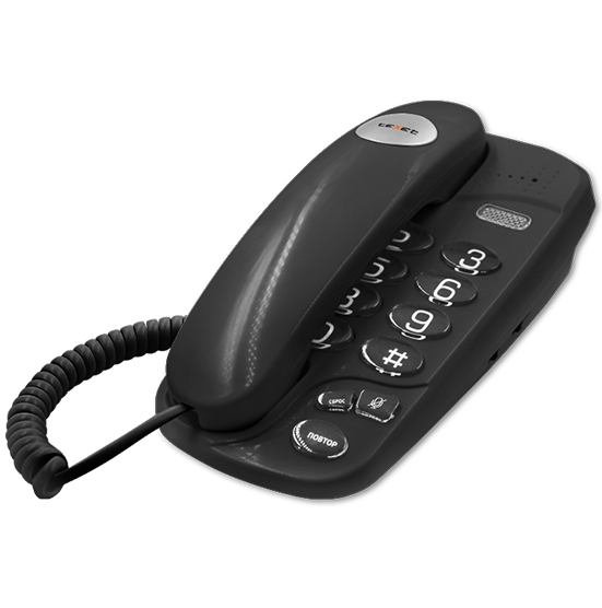 Проводной телефон Texet Tx-238 Черный