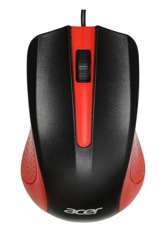 Мышь проводная Acer omw012 черный/красный (zl.mceee.003)