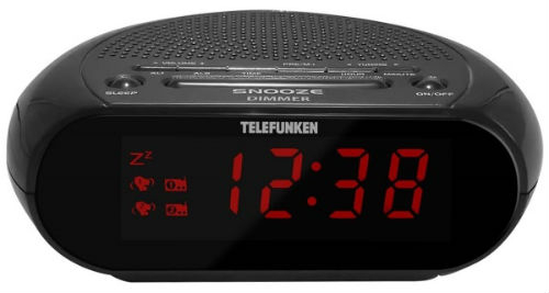 Настольные часы Telefunken Tf-1706, цвет черный