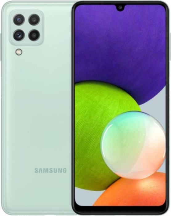 Смартфон Samsung Samsung Galaxy A22 4/128gb Sm-A225f Mint, цвет зеленый 499996 Samsung Galaxy A22 4/128gb Sm-A225f Mint Helio G80 - фото 1