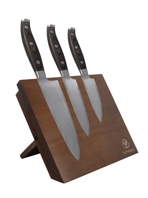 Подставка для ножей Moulin Villa Sup-Kbm Supremo Магнитная, цвет коричневый