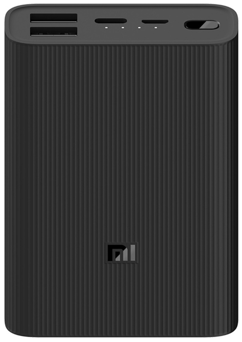 Внешний аккумулятор Xiaomi Mi Power Bank 3 Ultra Compact 10000mah Pb1022zm (Bhr4412gl), цвет черный 501730 Mi Power Bank 3 Ultra Compact 10000mah Pb1022zm (Bhr4412gl) - фото 1