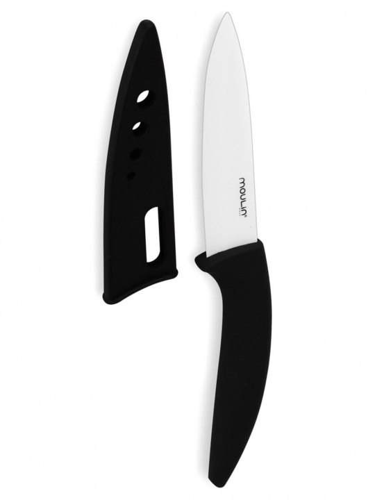 Нож Moulin Villa W095a Керамический 9.5см Белый, цвет черный