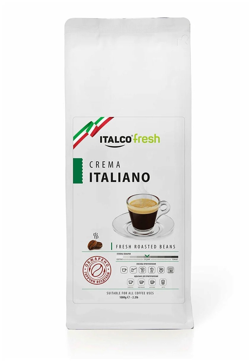 Кофе в зернах Italco Crema Italiano 500 Г 512084 - фото 1
