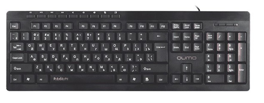 Клавиатура проводная Qumo Qumo Paragraph, цвет черный