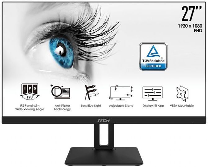 Монитор Msi Pro Mp271p, цвет черный, размер 27