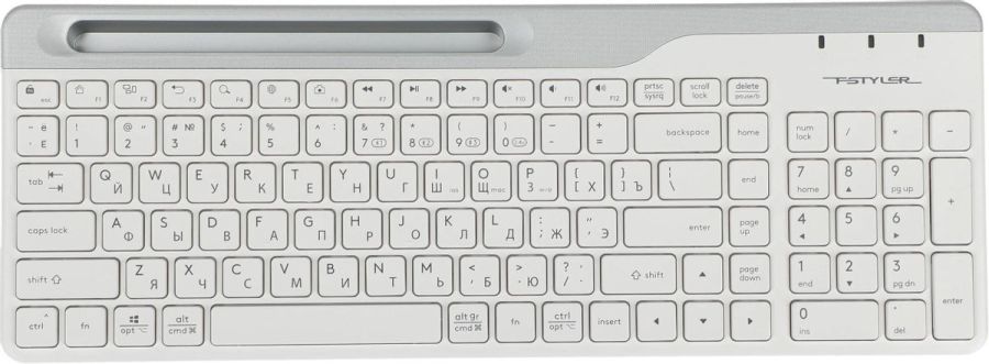 Клавиатура беспроводная A4tech a4tech fstyler fbk25 белый/серый (fbk25 white)
