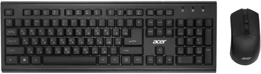 Клавиатура+мышь Acer okr120 wireless черный (zl.kbdee.007)