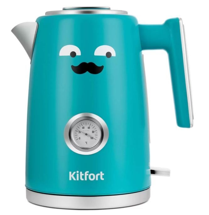 Чайник электрический Kitfort Кт-6144-2, цвет бирюзовый