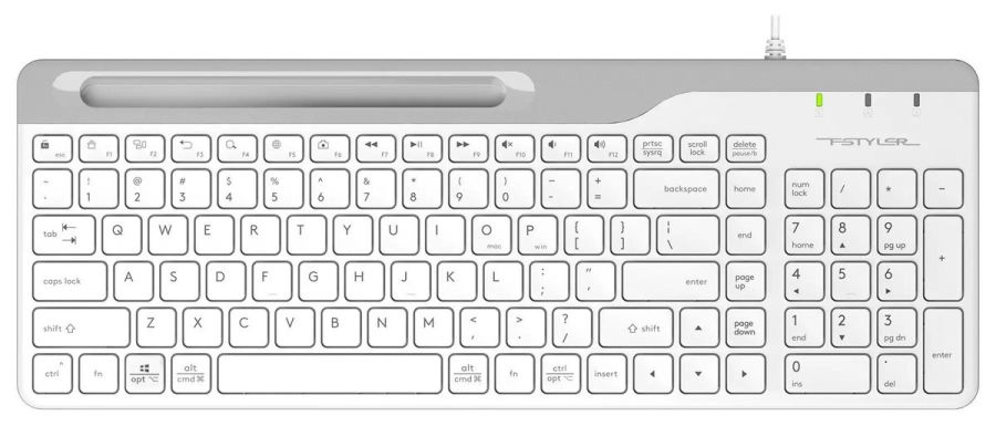 Клавиатура проводная A4tech a4tech fstyler fk25 белый/серый (fk25 white)
