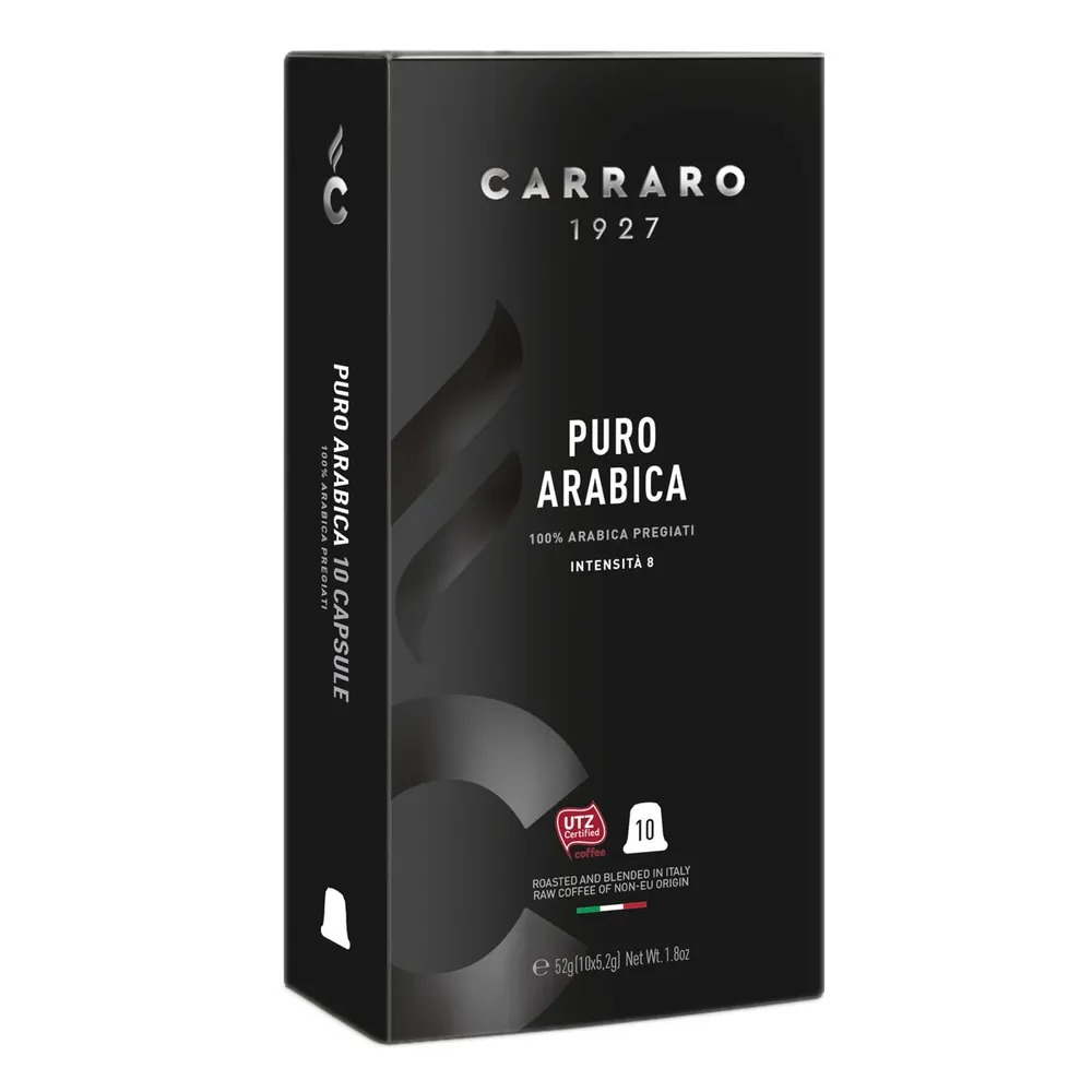 Капсулы для кофеварок Carraro Puro Arabica 10шт