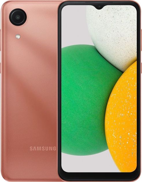 Смартфон Samsung Samsung Galaxy A03 Core 2/32gb Copper /Sm-A032fzcdkz/, цвет оранжевый 537973 Samsung Galaxy A03 Core 2/32gb Copper /Sm-A032fzcdkz/ SC9863A - фото 1