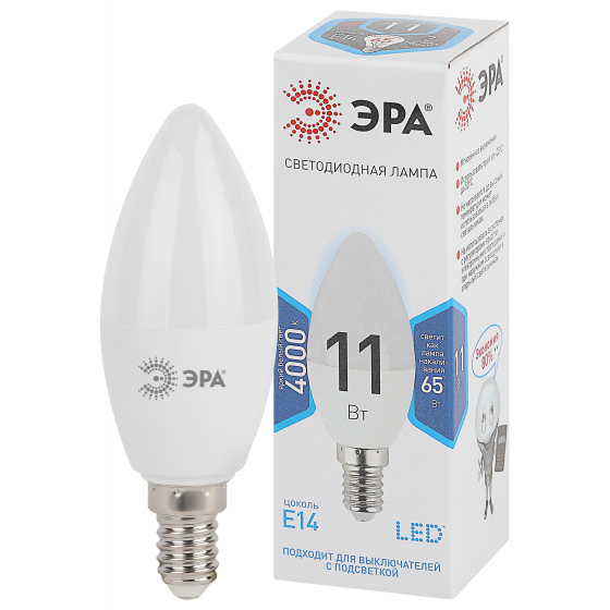 Лампочки LED E14 Эра led b35-11w-840-e14