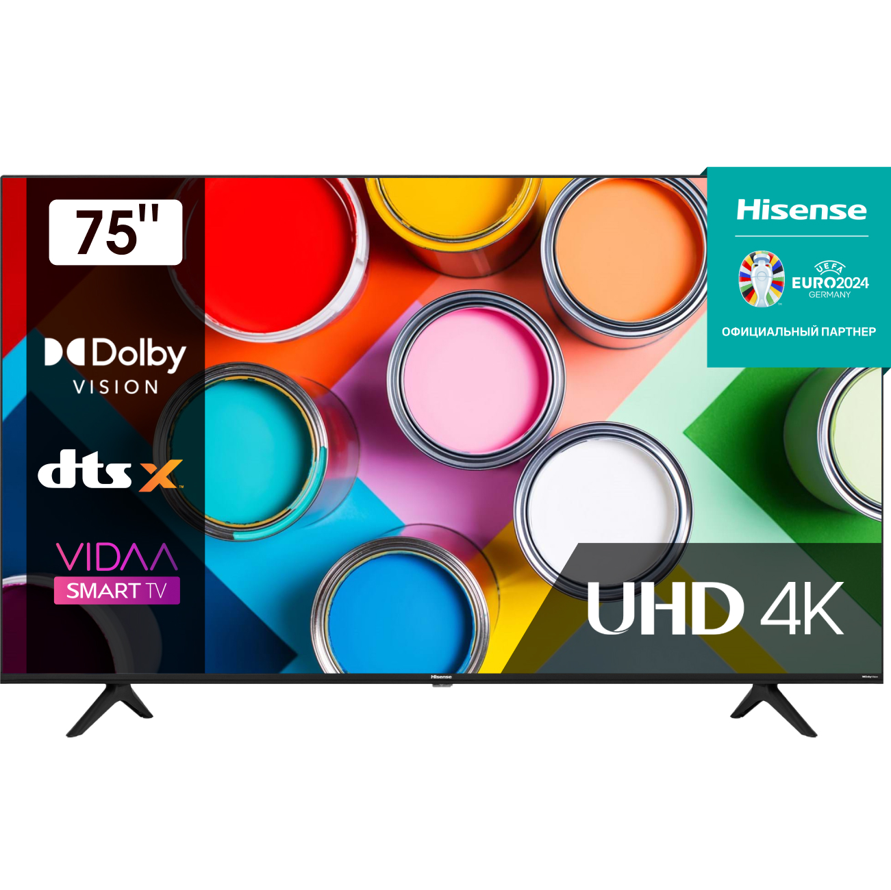 4K (Ultra HD) Smart телевизор Hisense 75a6bg (Имп), цвет черный 543369 75a6bg (Имп) - фото 1