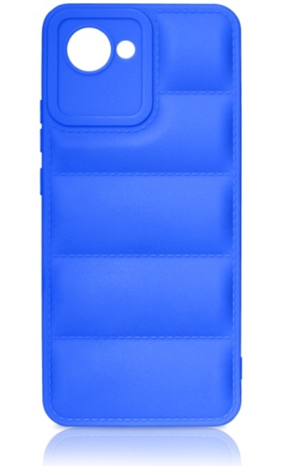 Чехол Df Для Realme C30 Rmjacket-01 (Blue), цвет голубой