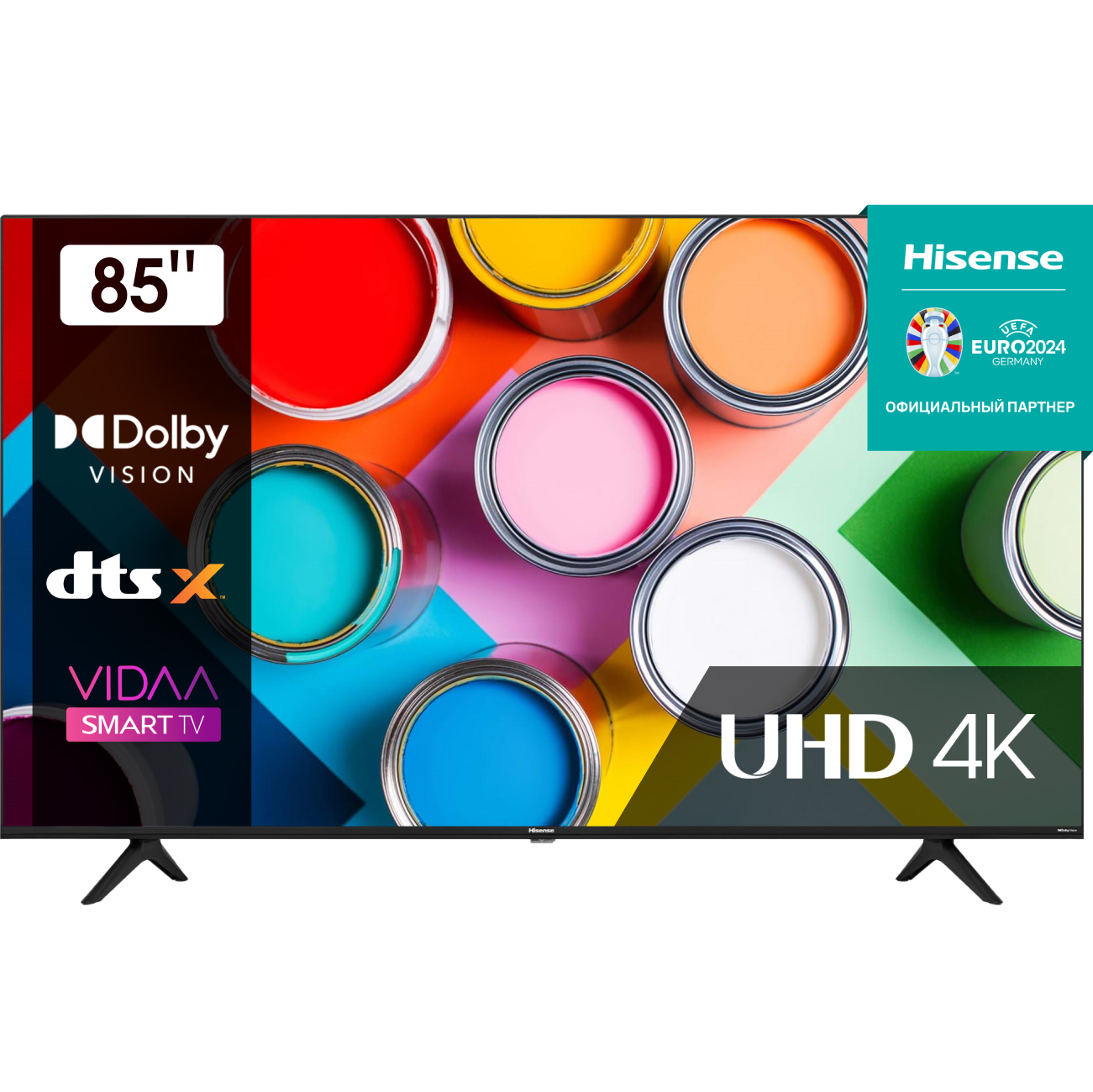 4K (Ultra HD) Smart телевизор Hisense 85a6bg (Имп), цвет черный 544034 85a6bg (Имп) - фото 1