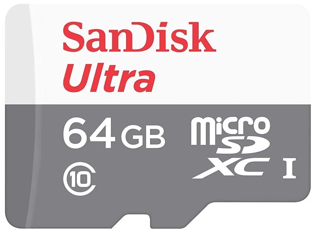 Карта памяти Sandisk ultra 64gb microsdxc 100mb/s class 10 uhs-i (sdsqunr-064g-gn3mn)