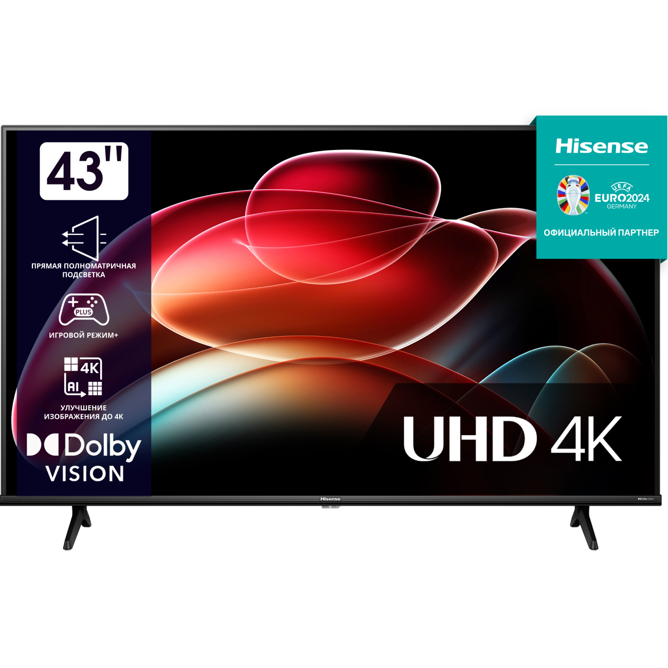 4K (Ultra HD) Smart телевизор Hisense 43a6k (имп) 43a6k (имп) - фото 1