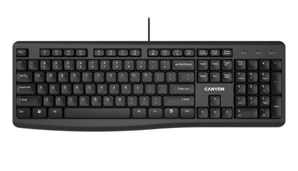 Клавиатура проводная Canyon canyon cne-ckey5-ru