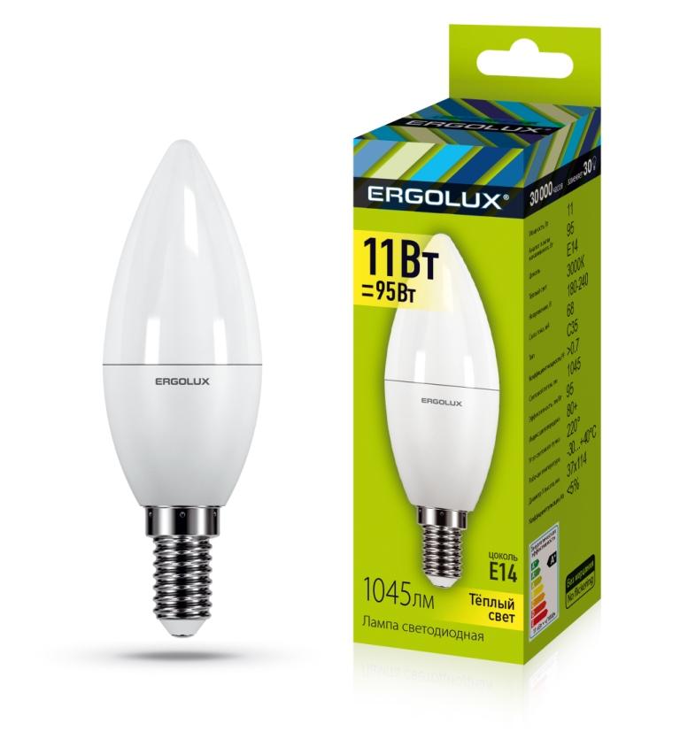 Лампочки LED E14 Ergolux led-c35-11w-e14-3k