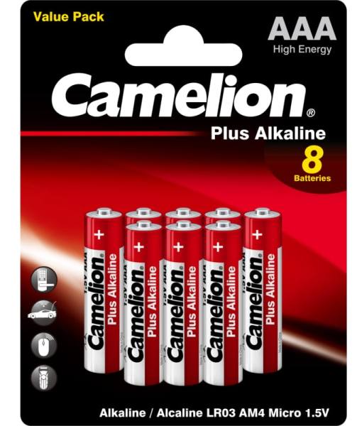 Батарейка Camelion camelion plus alkaline bl8 lr03