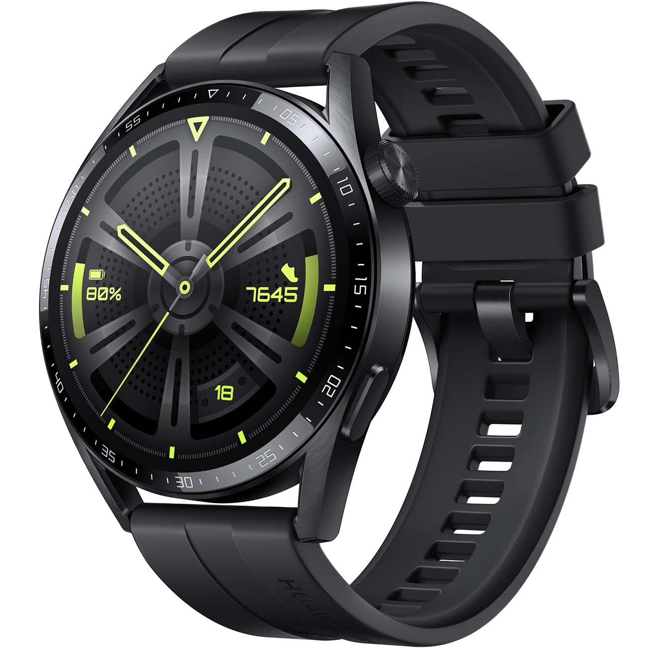 Смарт часы Huawei watch gt 3 black fluoroelastomer strap (jupiter-b29s) watch gt 3 black fluoroelastomer strap (jupiter-b29s) - фото 1