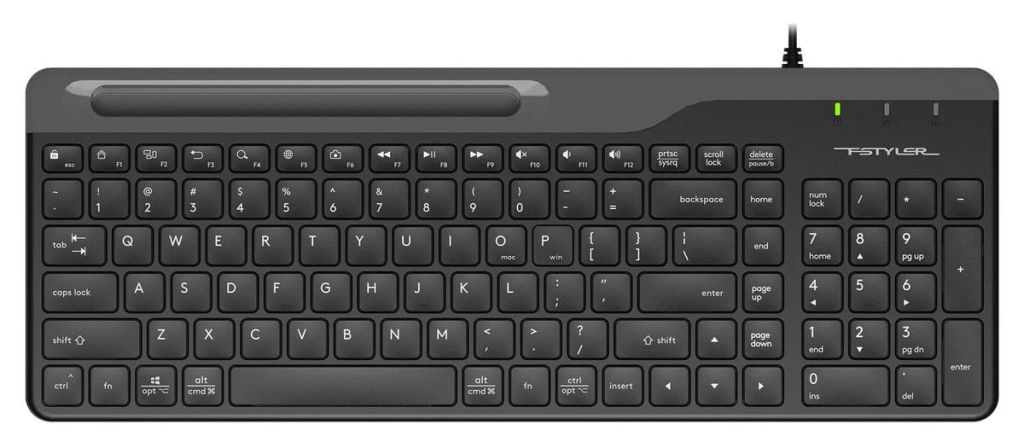 Клавиатура проводная A4tech a4tech fstyler fk25 черный/серый (fk25 black) a4tech fstyler fk25 черный/серый (fk25 black) - фото 1
