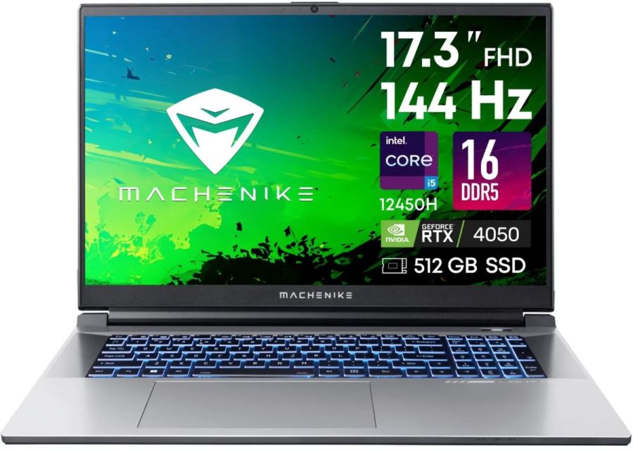 Ноутбук игровой Machenike L17 Pulsar/JJ00G600ERU/Core i5-12450H/16Gb/512Gb/17.3 FHD 144Hz/RTX 4050 6 Gb/DOS
